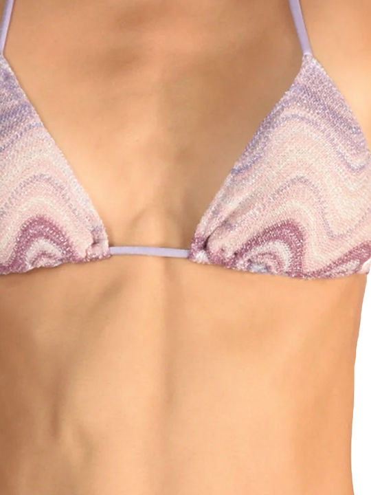 Leah Rachel Bikini Τριγωνάκι Λευκο- Μωβ- Ροζ