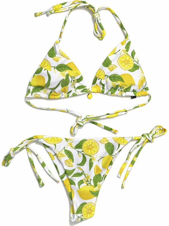 Set Bikini Τριγωνάκι με Αφαιρούμενη Ενίσχυση & Brazil Lemon
