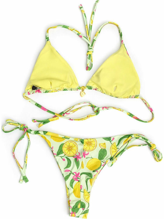 Set Bikini Τριγωνάκι με Αφαιρούμενη Ενίσχυση & Brazil Lemon