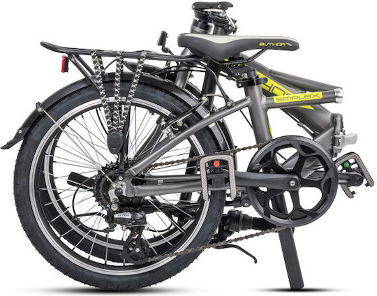 Author Bicicletă de Oraș Pliabilă cu Viteze 20" Verde 2024