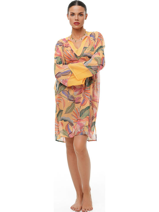 Bluepoint Women's Mini Beach Caftan Yellow