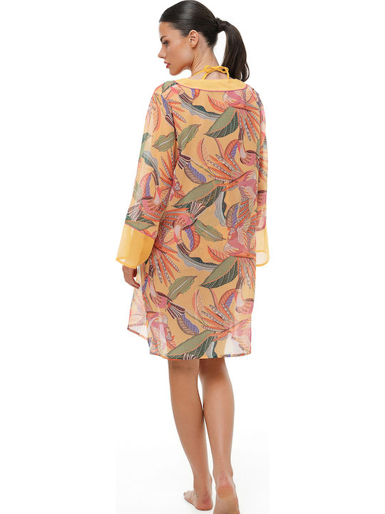 Bluepoint Women's Mini Beach Caftan Yellow