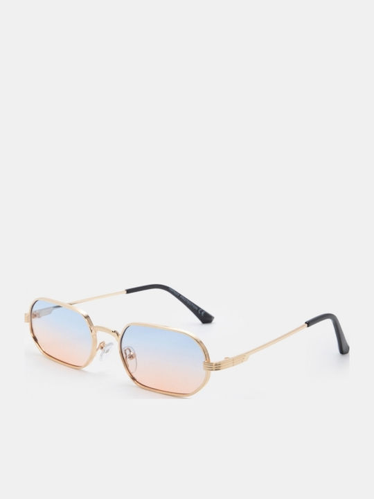 Luigi Unisex Sunglasses with Light Blue Metallic Frame and Light Blue Lens 4842530