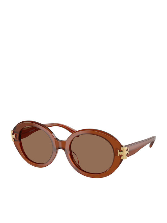 Tory Burch Γυαλιά Ηλίου Καφέ με Κοκκάλινο Σκελετό Tory Burch Γυαλιά Ηλίου Καφέ με Κοκκάλινο Σκελετό