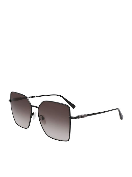 Longchamp Black Sunglasses With Metallic Frame