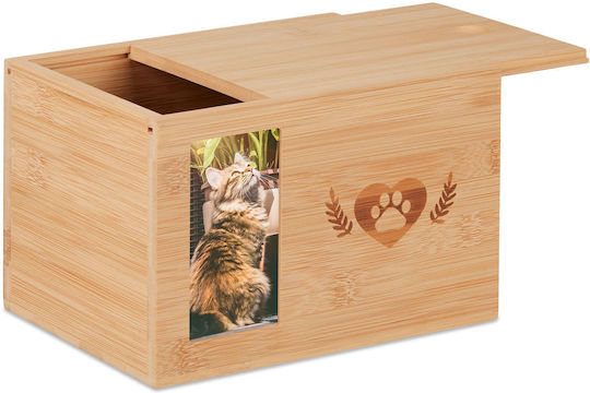 Bamboo Урна За Домашни Любимци Светлокафява 14.5x14.5x19.5 См