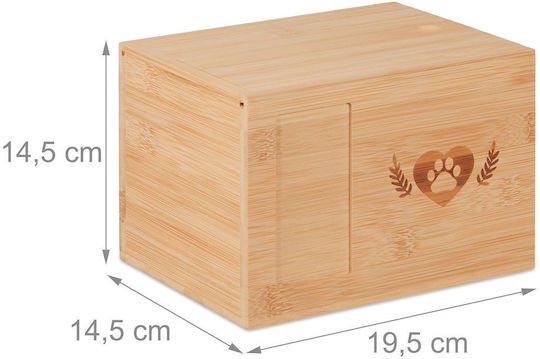 Bamboo Урна За Домашни Любимци Светлокафява 14.5x14.5x19.5 См