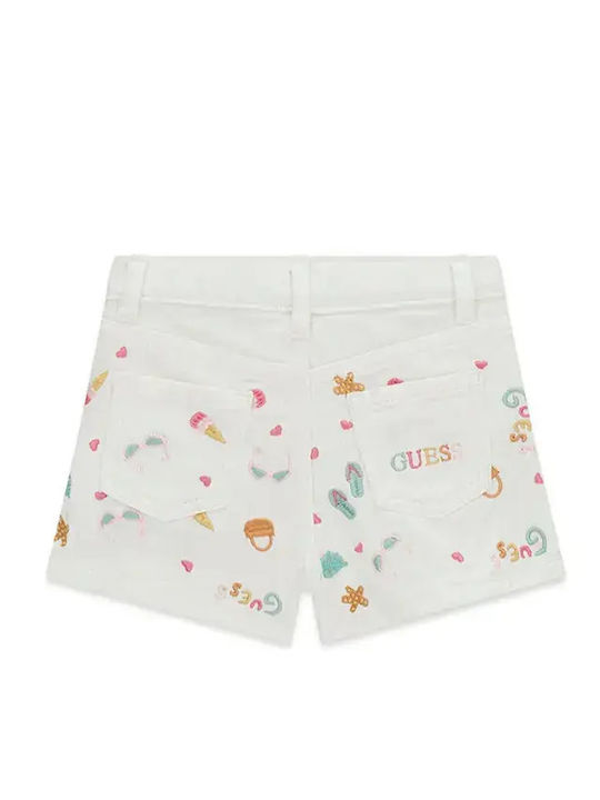 Guess Pantaloni Scurți/Bermude Denim Alb