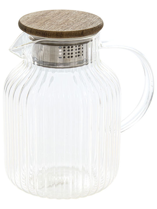 Τσαγιέρα με Φίλτρο Γυάλινη Διάφανη 1600ml