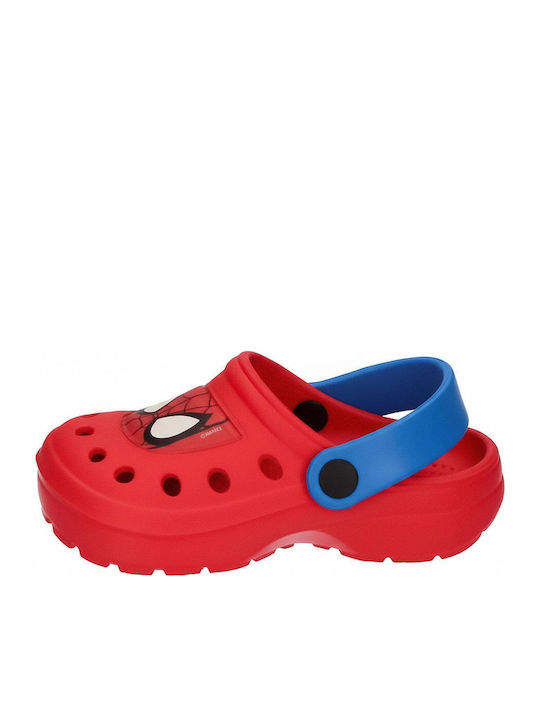 Spiderman Kids Beach Clogs Red