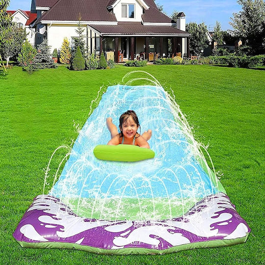 Set Tobogan Acvatic Zola Placă Gonflabilă 71 X 480 Cm Albastru Verde