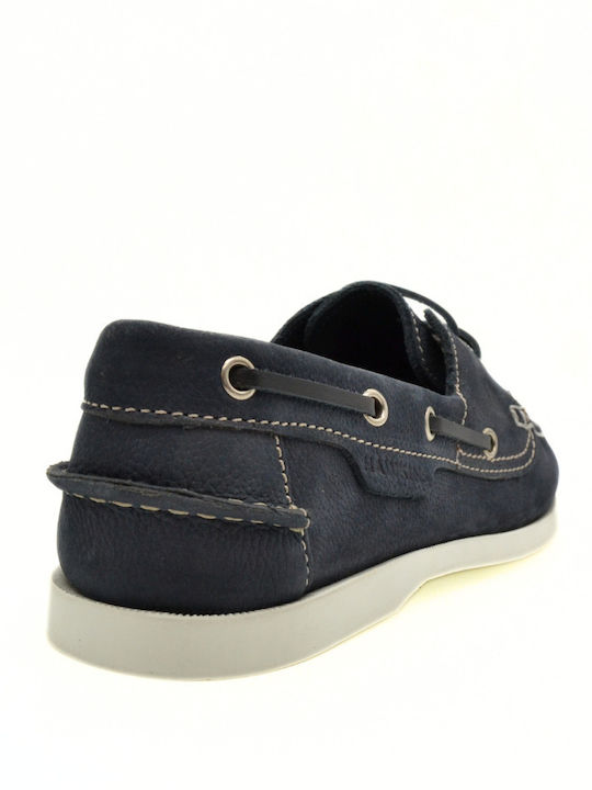 Leather Men's Boat Shoes in Blue Colour