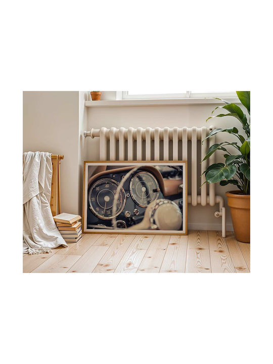 Poster Vintage Dashboard Pst2592 40cm X 50cm Premium Μαύρο Ξύλινο Κάδρο