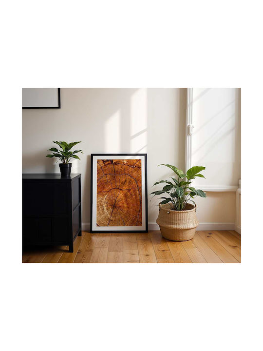Poster Wooden Surface Pst25118 40cm X 50cm Premium Black Wooden Frame