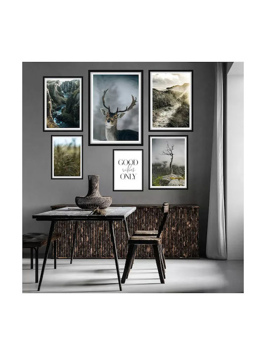 Poster Seaside Pst25117 40cm X 50cm Premium Black Wooden Frame