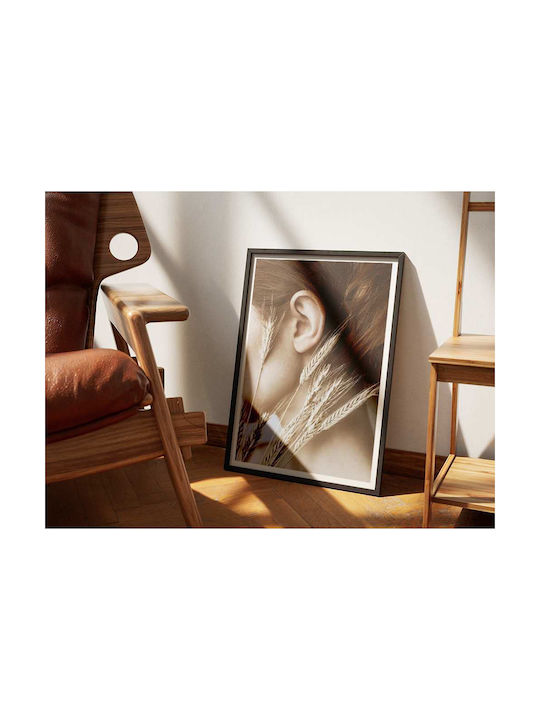 Poster Wheat Pst25120 40cm X 50cm Premium Μαύρο Ξύλινο Κάδρο