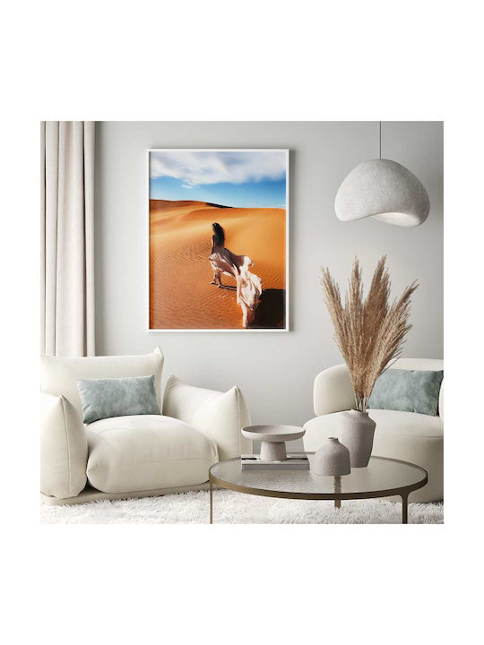 Poster Desert Scenery Pst2598 40cm X 50cm Premium Black Wooden Frame