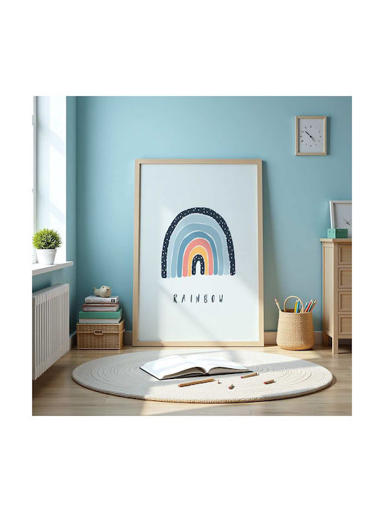 Детско Рамка Rainbow с Черна Рамка от Дърво 40x50см