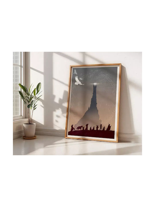 Poster Lord Rings Mountain Journey Mv129 40cm X 50cm Premium Black Wooden Frame