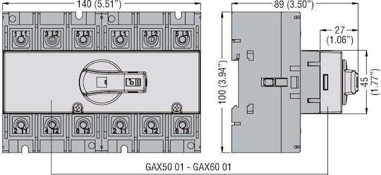 Lovato Electric Industrial Switch GAX6001