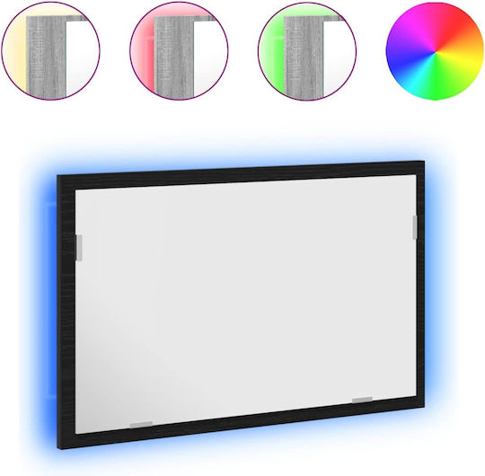 vidaXL 862547 Oglindă Led 60x37cm Neagră vidaXL 862547 Oglindă Led 60x37cm Neagră