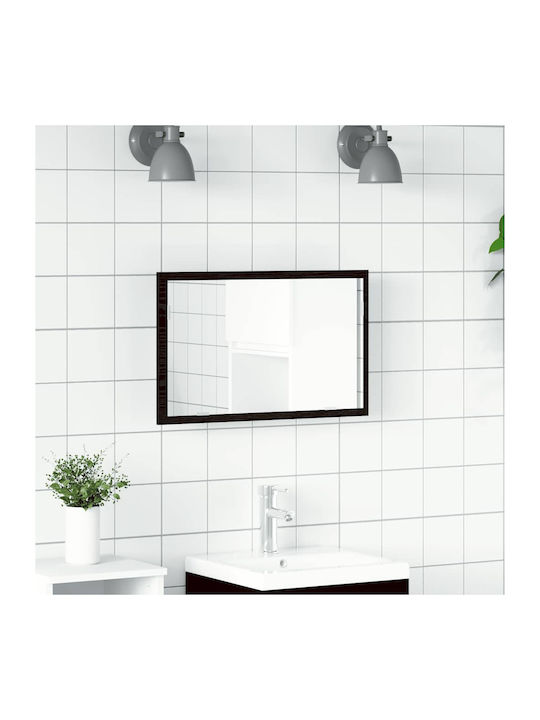 vidaXL Oglindă de Baie cu Lumini LED 60x37 cm Neagră