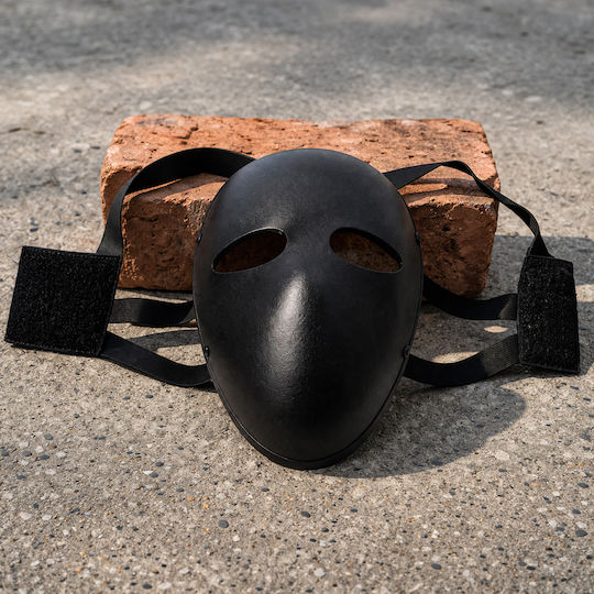Ballistic Protective Mask Nij Iiia Aramid Kevlar Resistant To 9mm 44 Magnum Adjustable Fixing System Black