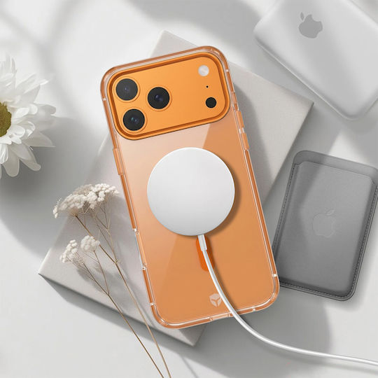 Force Case Husa Iphone 17 Pro Magsafe Cadru Metalic Antisoc 2m Premium Portocalie