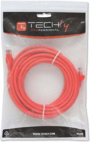 Techly U/UTP Cat.6 (Gigabit) Καλώδιο Δικτύου Ethernet 0.5m Κόκκινο