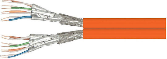 S/FTP Cat.7 (10Gbps) Καλώδιο Δικτύου Ethernet 250m Πορτοκαλί