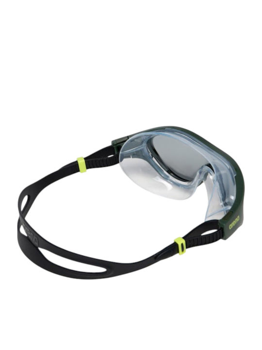 Arena One Mask Swimming Goggles Adults with Anti-Fog Lenses Green