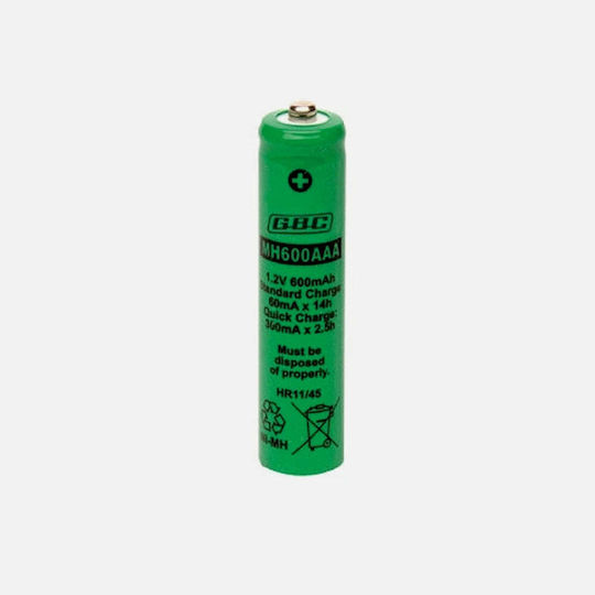 SKB Επαναφορτιζόμενη Μπαταρία AAA Ni-MH 600mAh 1.2V 1τμχ