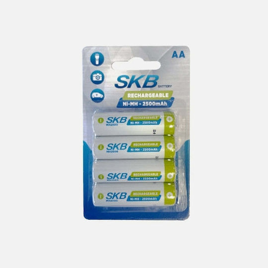 SKB Rechargeable Battery AA Ni-MH 2500mAh 1.2V 4pcs
