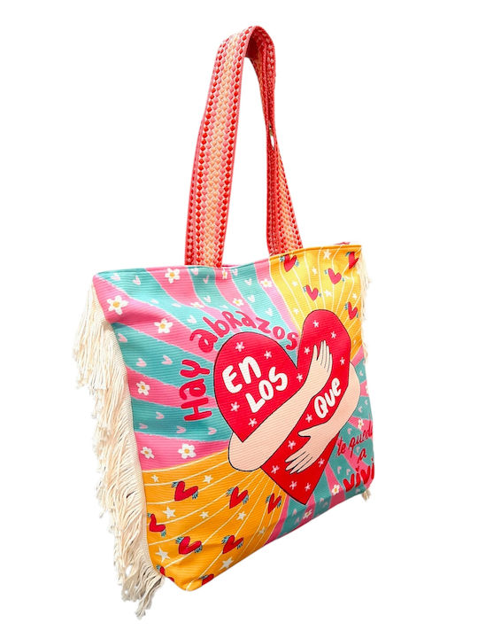 W'el Woman's Elegance Stoff Strandtasche Rote