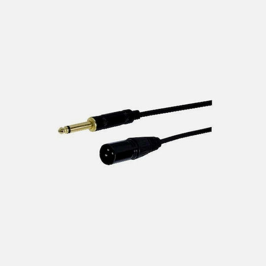 GBC Cable XLR male - 6.3mm male Μαύρο 10m 14.1701.10