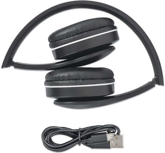Manhattan ICC-SB-BLT641 Wireless / Wired On Ear Headphones with 5 hours of Operation Black
