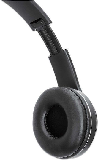 Manhattan ICC-SB-BLT641 Wireless / Wired On Ear Headphones with 5 hours of Operation Black