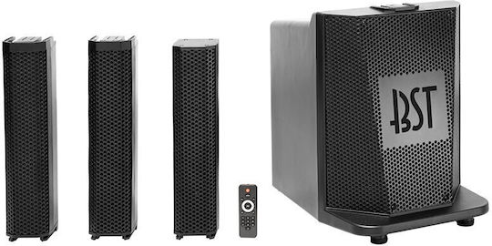 Bst Active Speaker Kit Tws 10'/25cm Subwoofer + Satellites 480w Rms