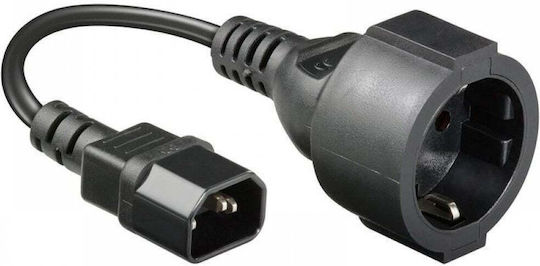 Manhattan Icoc Schuko - IEC C14 Cablu 0.23m Negru (216268)