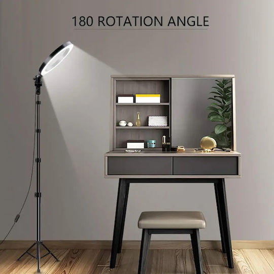 RL26 Ringlicht 26cm 2500 - 4500K mit Bodenstativ und Handyhalter