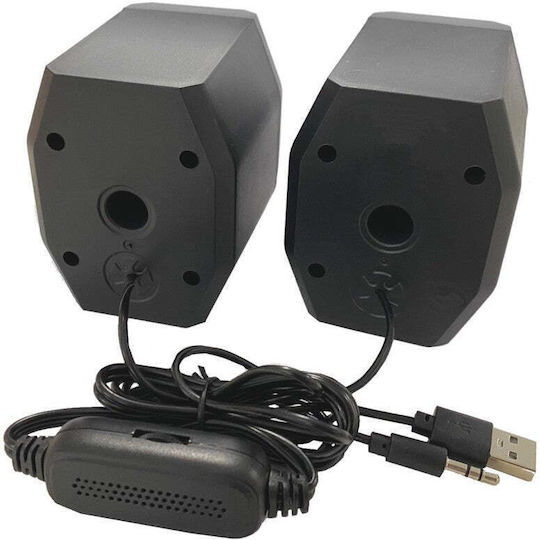 Techly SP-320STy Computerlautsprecher 2.0 mit Leistung 6W in Schwarz Farbe