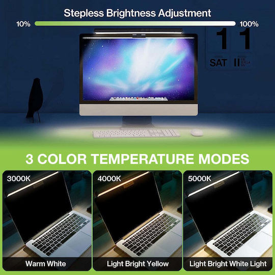Techly I-lamp-dsk11 Monitor Light Bar Usb-c