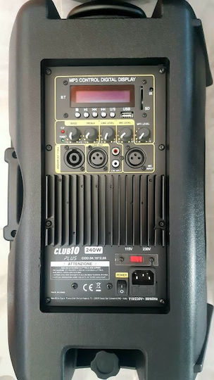 GBC Club 10 Plus Αυτοενισχυόμενο Ηχείο με Bluetooth 120W (Τεμάχιο) Μαύρο