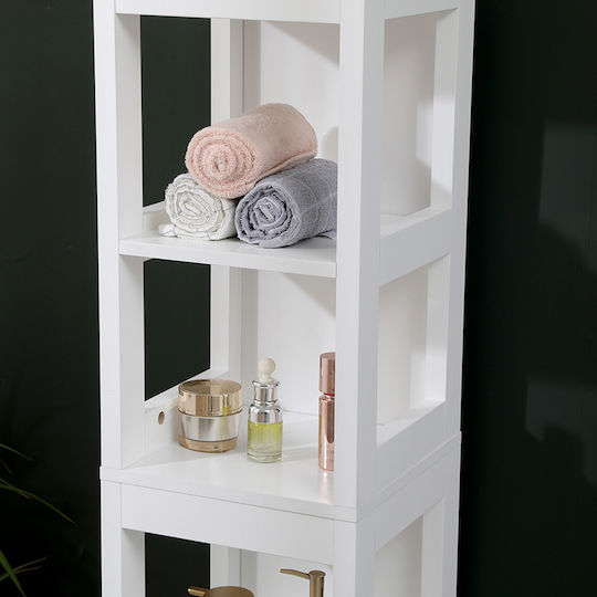 Pakketo Kelby Floor Bathroom Column Cabinet L30xD30xH144cm White
