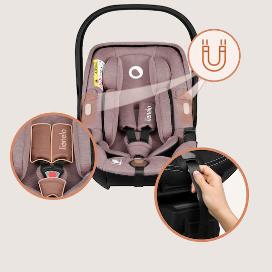 Lionelo Moxie Car Seat i-Size with Isofix Pink Mauve