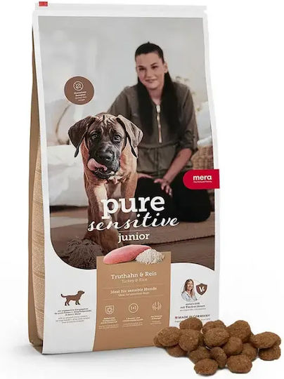 Meradog Pure Sensitive Junior 12.5kg Ξηρά Τροφή χωρίς Γλουτένη για Κουτάβια με Γαλοπούλα και Ρύζι