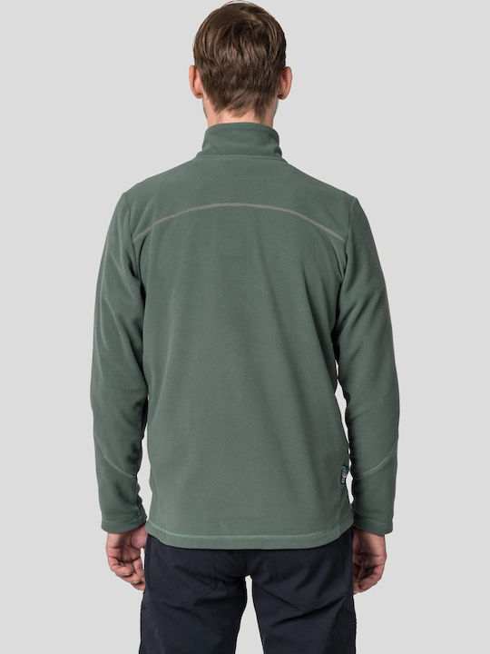 Men's Fleece Jacket Hooded Dark Forest