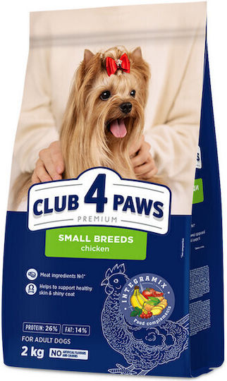 Club 4 Paws 14kg Trockenfutter für erwachsene Hunde kleiner Rassen mit Ente und Huhn