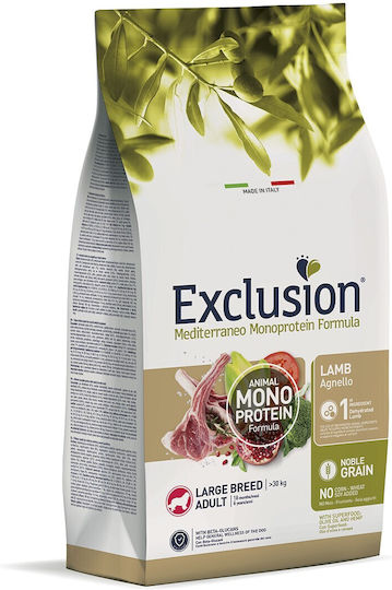 Exclusion 12kg Dry Food for Adult Large Breed Dogs with Lamb