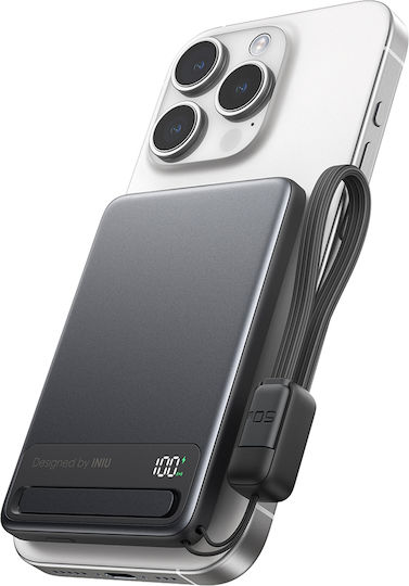 Iniu MagPro Slim MagSafe Qi2 Power Bank 5000mAh 15W με Θύρα USB-C Μαύρο